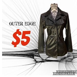 $5 ADD ON ITEM/Outer edge women’s black button jacket